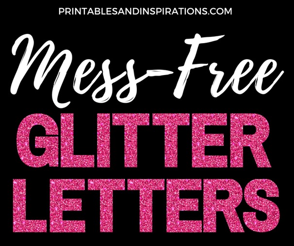 FREE PRINTABLE GLITTER LETTERS