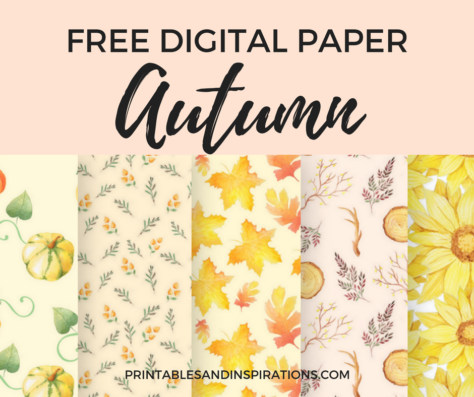 Free Printable Autumn Digital Paper Seamless Pattern For Scrapbooking Printables And Inspirations