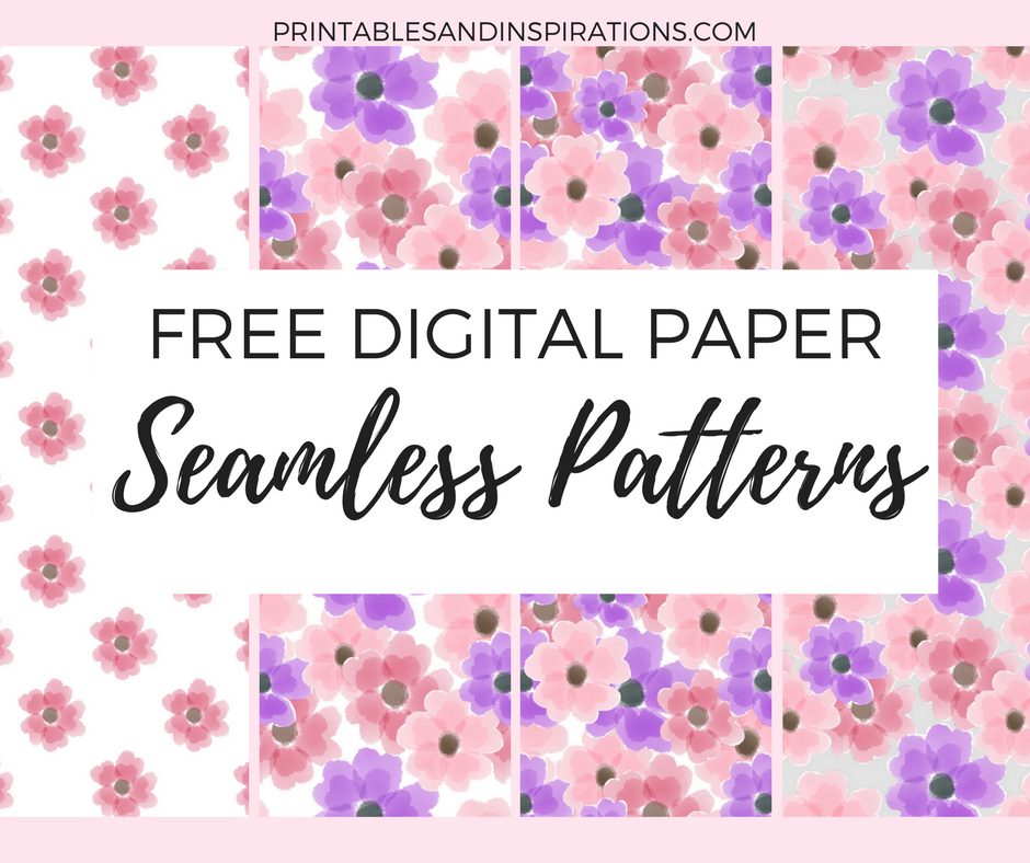 Seamless pattern, seamless design, Canva tutorial, digital paper, free printables, floral pattern