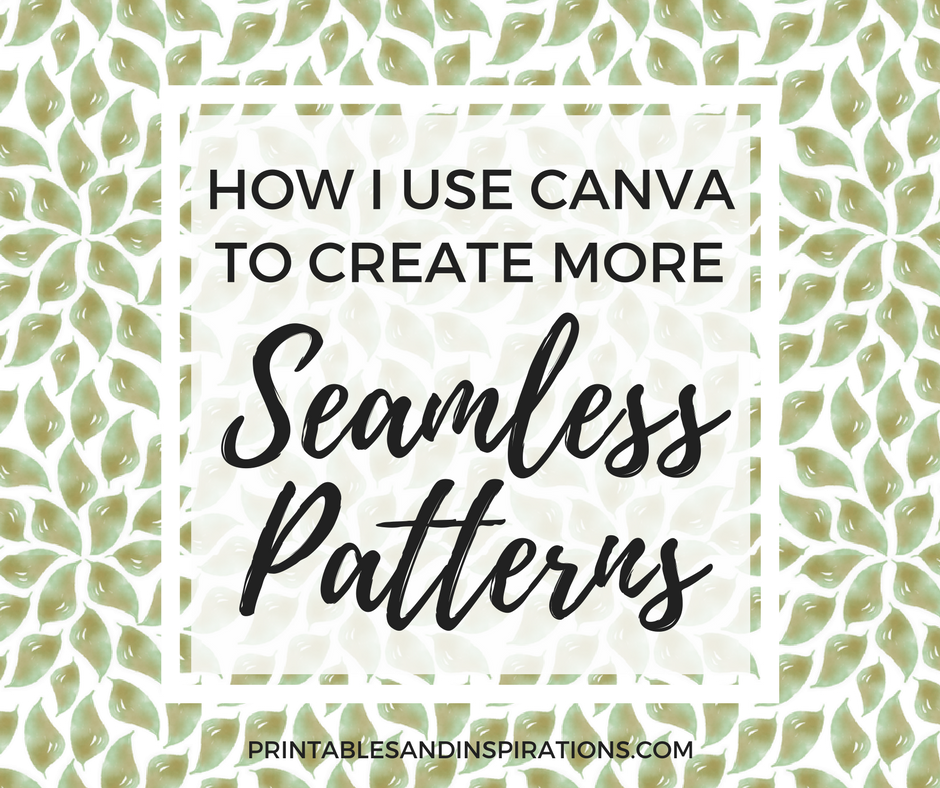 Seamless pattern, seamless design, Canva tutorial, digital paper, free printables, floral pattern, repeating pattern
