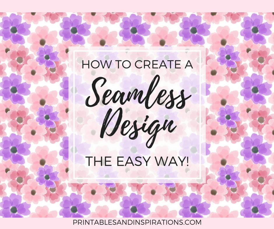 Seamless pattern, seamless design, Canva tutorial, digital paper, free printables, floral pattern