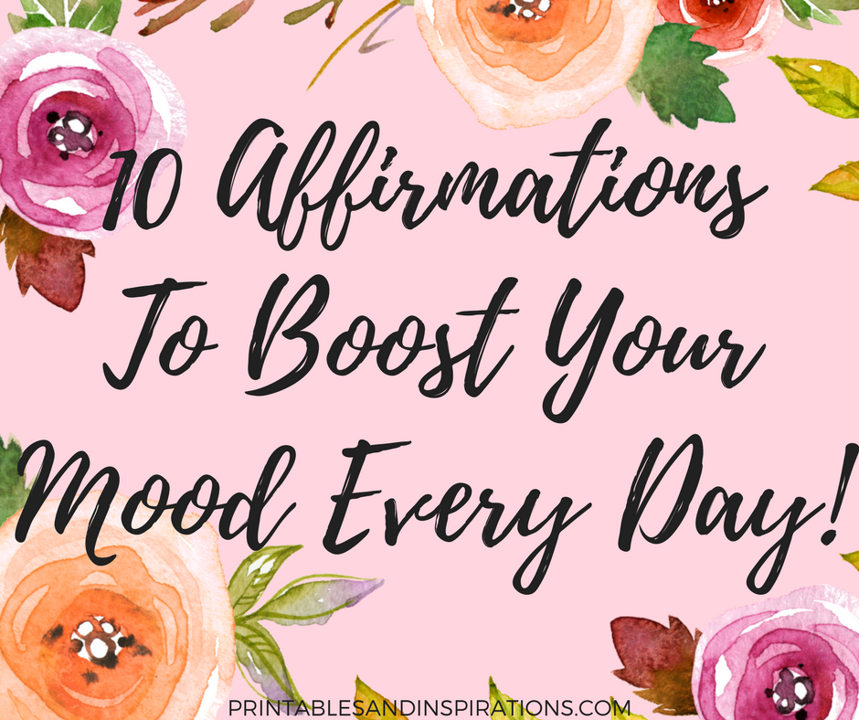 Positive Affirmation Printable Wall Art I Can & I Will