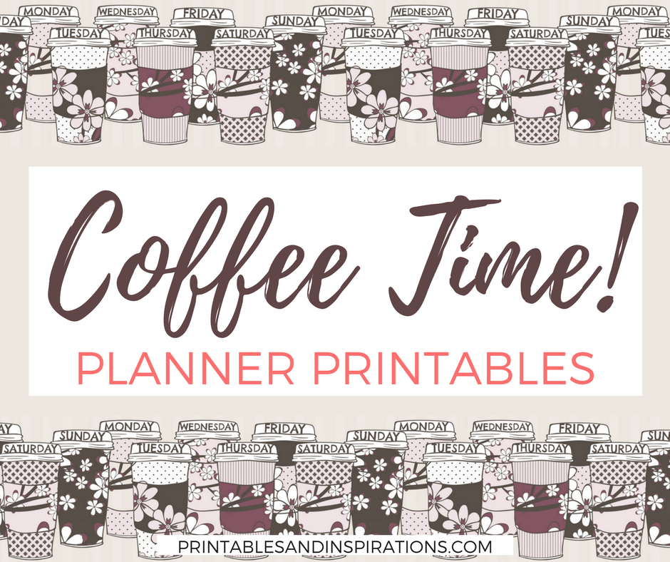 free planner printables, free planner stickers, binder cover, planner divider, coffee tumbler