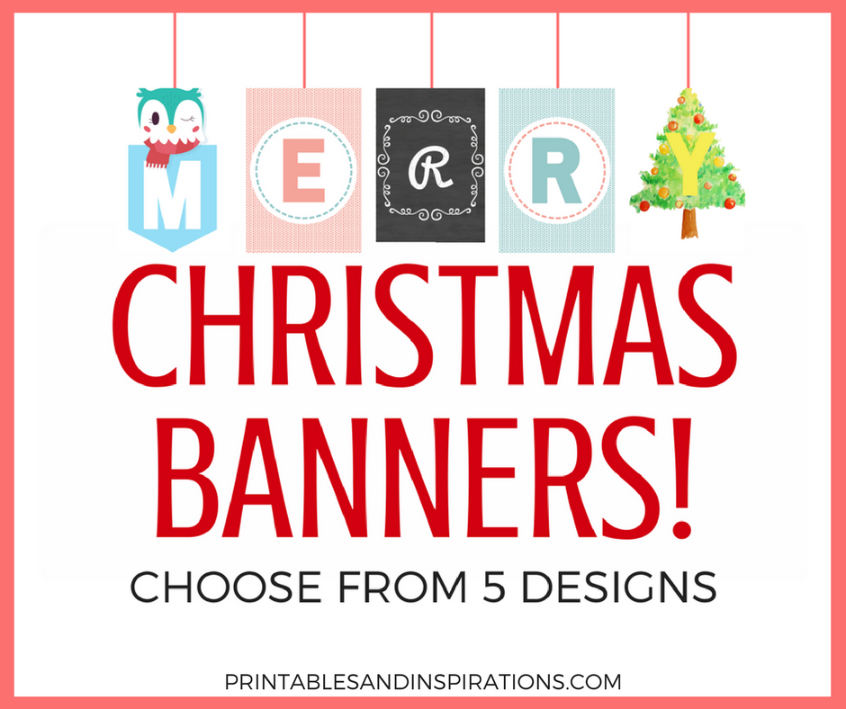 Christmas banner free printable Christmas decorations and Christmas ideas