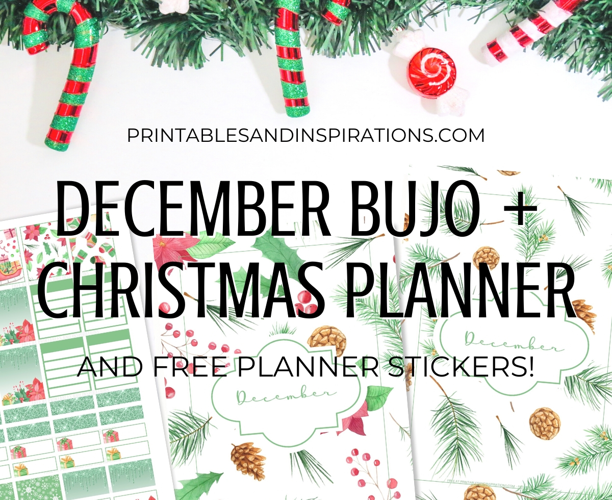 December Christmas bullet journal printable - Christmas planner with Christmas trees, evergreen, free printable planner for December #freeprintable #printablesandinspirations #Christmas #bulletjournal #planneraddict #bujoideas