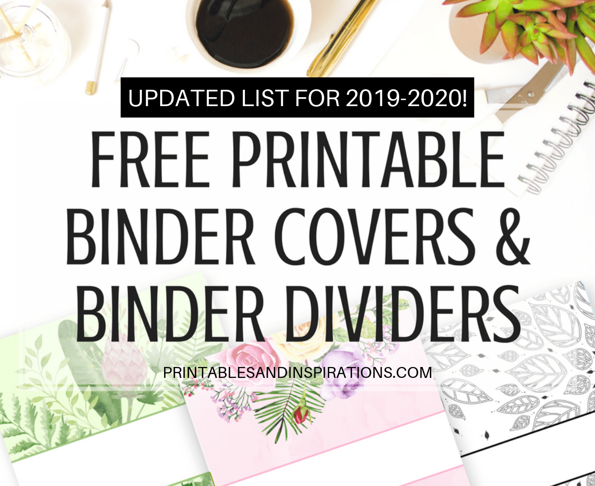 Free Printable Binder Dividers And Binder Covers Floral Printables And Inspirations