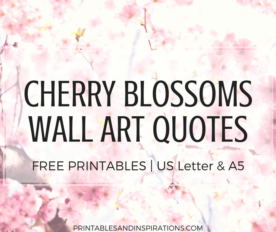 Cherry Blossoms Wall Art With Faith Quotes Free Printables