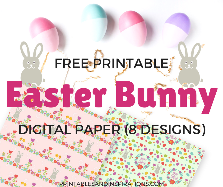 Free printable Easter bunny digital paper, Easter decorations, Easter party, Easter egg, paper crafts, free printables