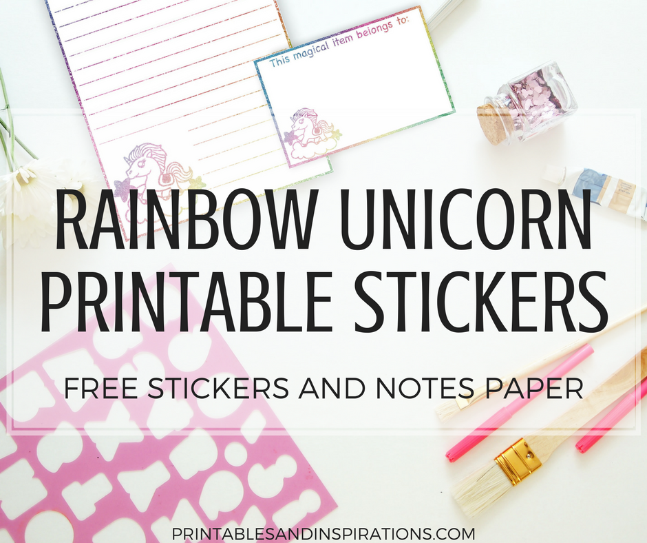 rainbow unicorn printable stickers, free rainbow unicorn stickers, unicorn sticker labels, unicorn stickers printable, unicorn sticker design