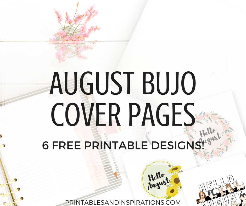 August Cover Page Printable