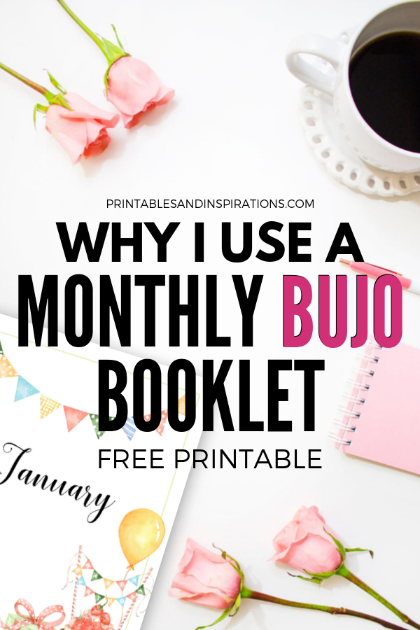 Top Reasons Why I Bullet Journal On A Monthly Planner Booklet! Also check out all my free printable monthly planners from January to December. #freeprintable #bulletjournal #bujo #bujoideas #printablesandinspirations