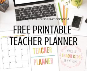 2021 2022 Teacher Planner - FREE Printable! Lesson planner with 2020-2021 calendars, teacher binder divider and cover, teacher quotes, and more teacher planner pages. Free download now! #teacherlife #freeprintable #printableplanner #printablesandinspirations #teacherquotes