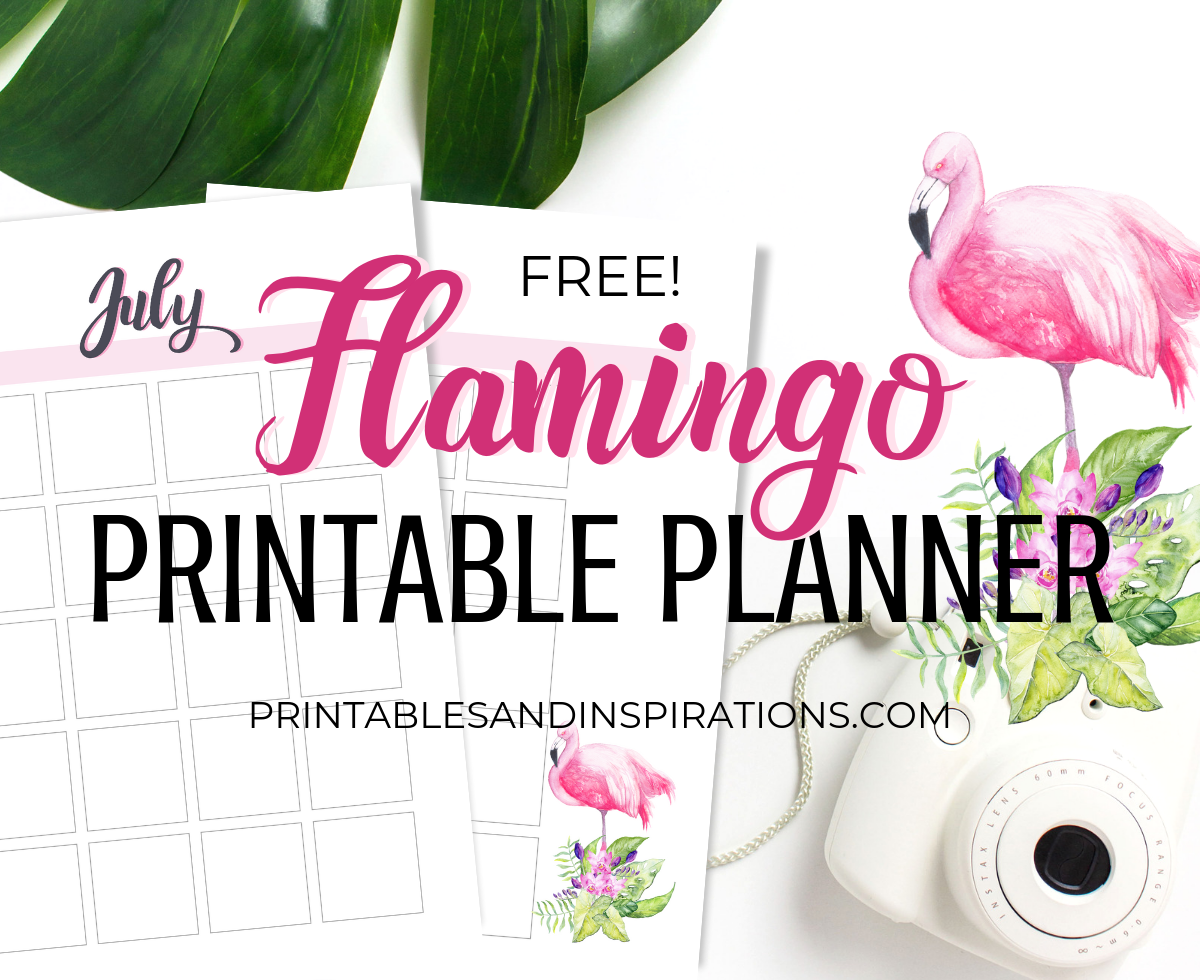 Free Pink Flamingo Planner Printable Printables And