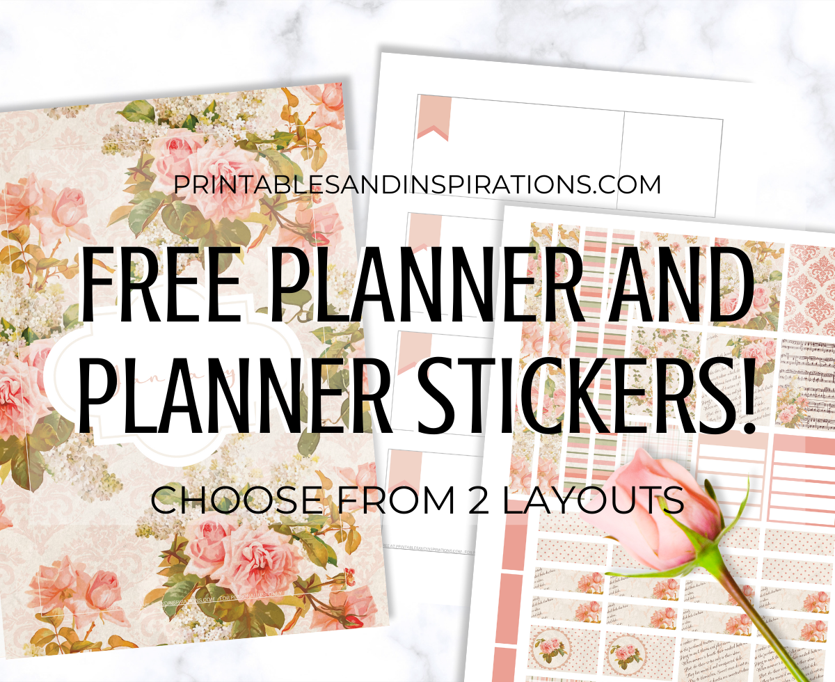 Free Printable Fall Planner Stickers And Bullet Journal - Fall planner stickers, Erin Condren and Happy Planner stickers, free printable weekly planner in horizontal and vertical layout. #freeprintable #fall #peach #floral #printablesandinspirations #plannerstickers #planneraddict #bulletjournal #bujo