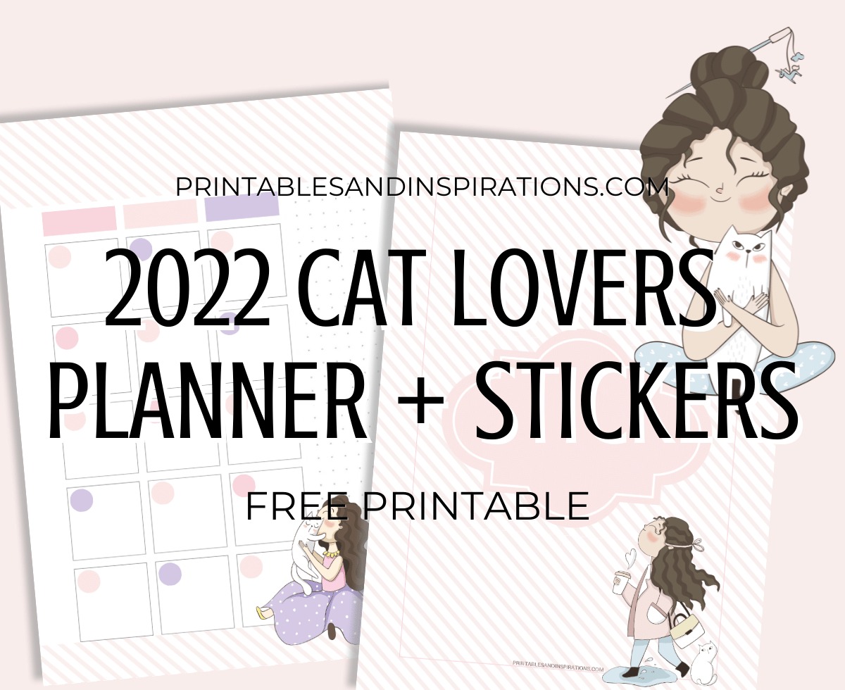 Free printable cat planner stickers - ausdruckbare Katzensticker - freebie