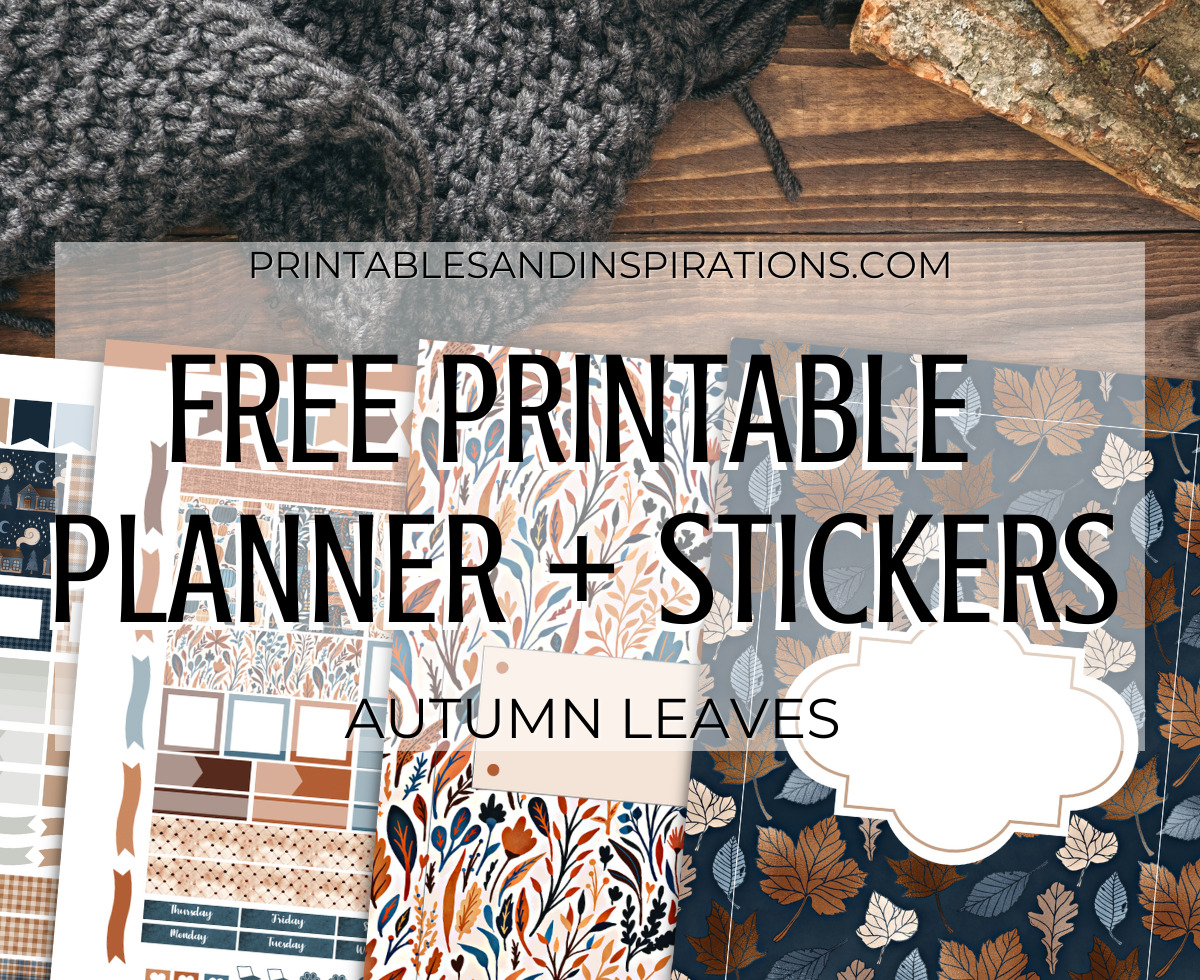 Free Printable Planner + Planner Stickers - Autumn Night #printablesandinspirations #bulletjournal #planneraddict #freeprintable