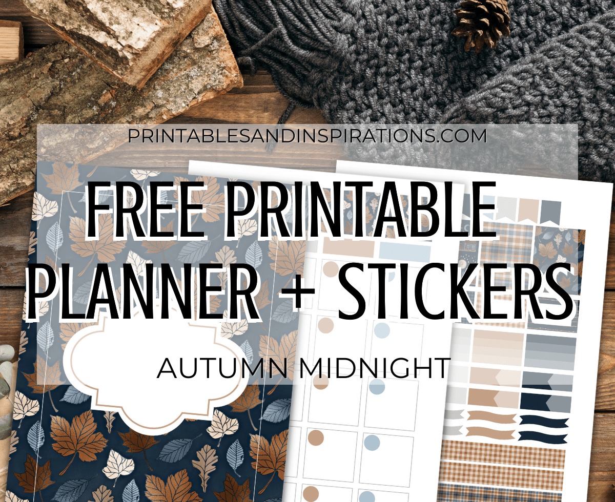Free Printable Planner + Planner Stickers - Autumn Night #printablesandinspirations #bulletjournal #planneraddict #freeprintable