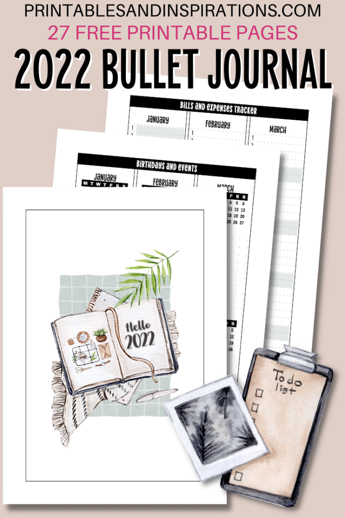 Bujo 2022 Christmas Planner Printables Free 2022 Bullet Journal Setup Printable - Printables And Inspirations