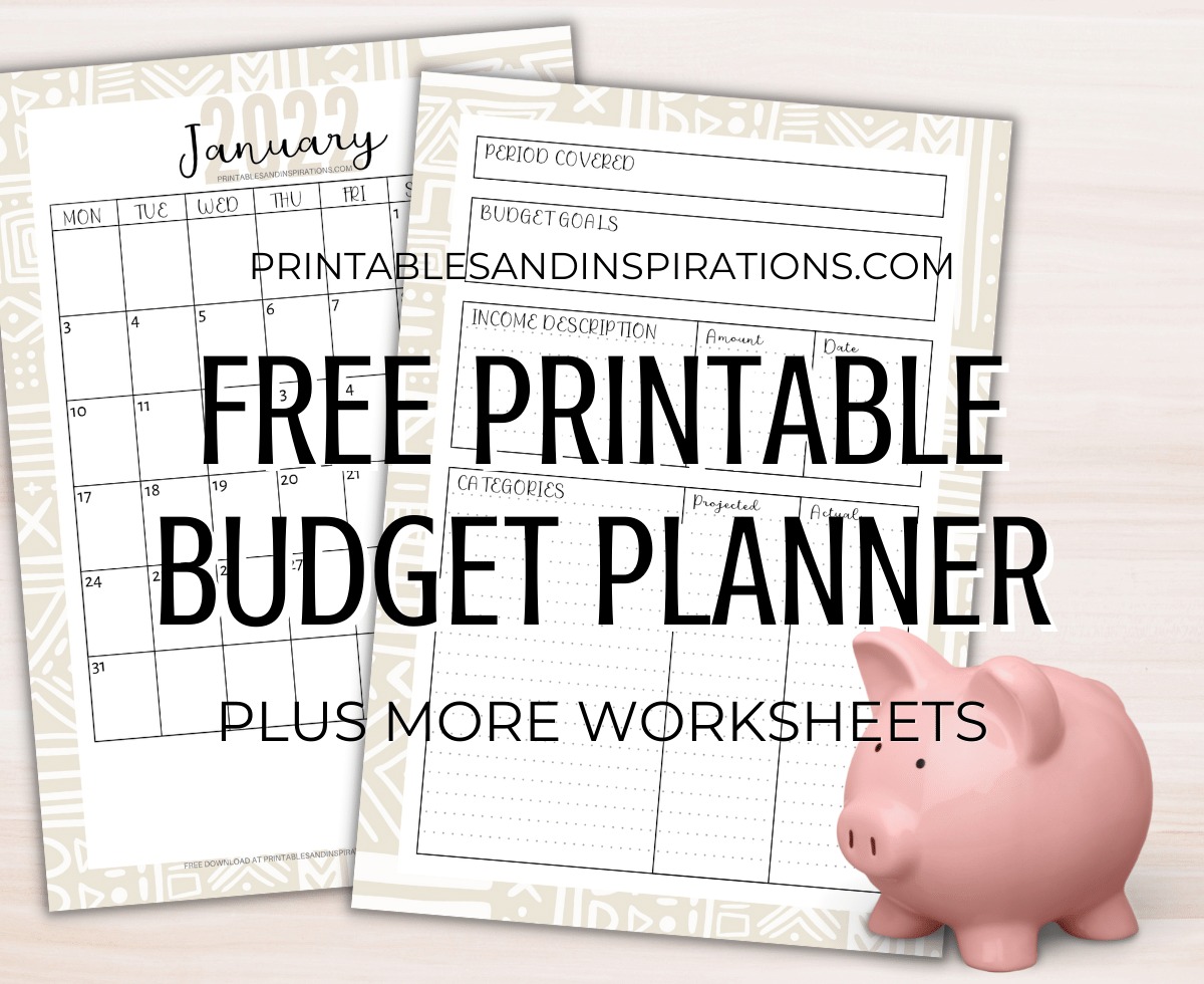 2023 Budget Planner Worksheets – Free Printable - Printables and