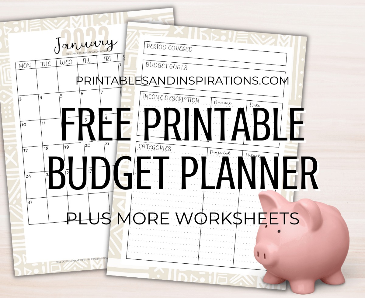 2023 Budget Planner Worksheets Free Printable Printables and Inspirations