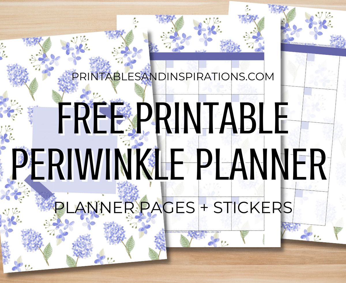 2022 Color Of The Year Printable Planner Periwinkle Printables and