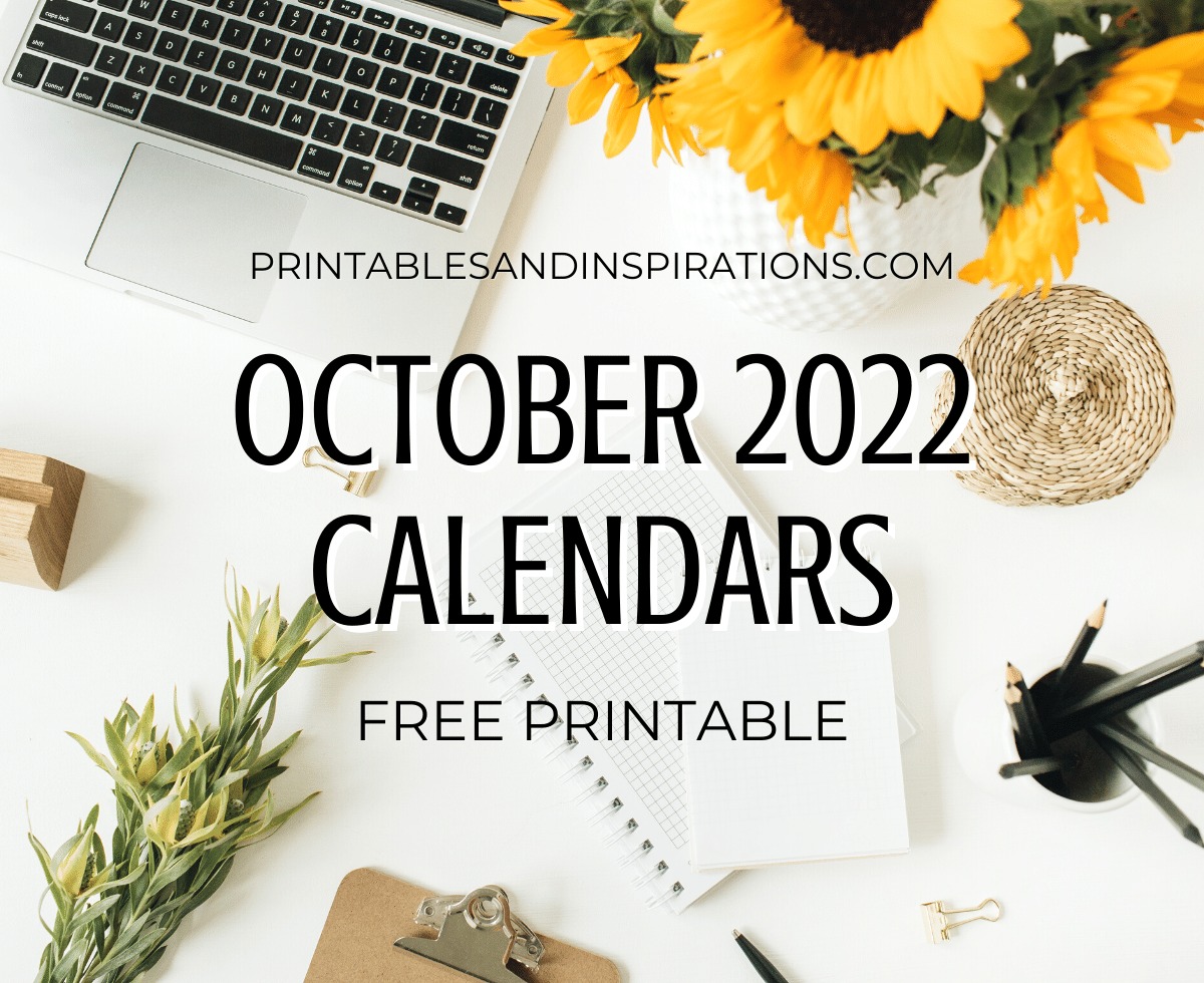 OCTOBER 2022 calendar free printable monthly planner - You may also download the complete 2022 calendar PDF #printablesandinspirations #freeprintable