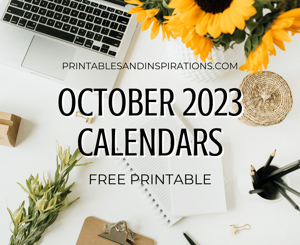 OCTOBER 2023 calendar free printable monthly planner - You may also download the complete 2023 calendar PDF #printablesandinspirations #freeprintable