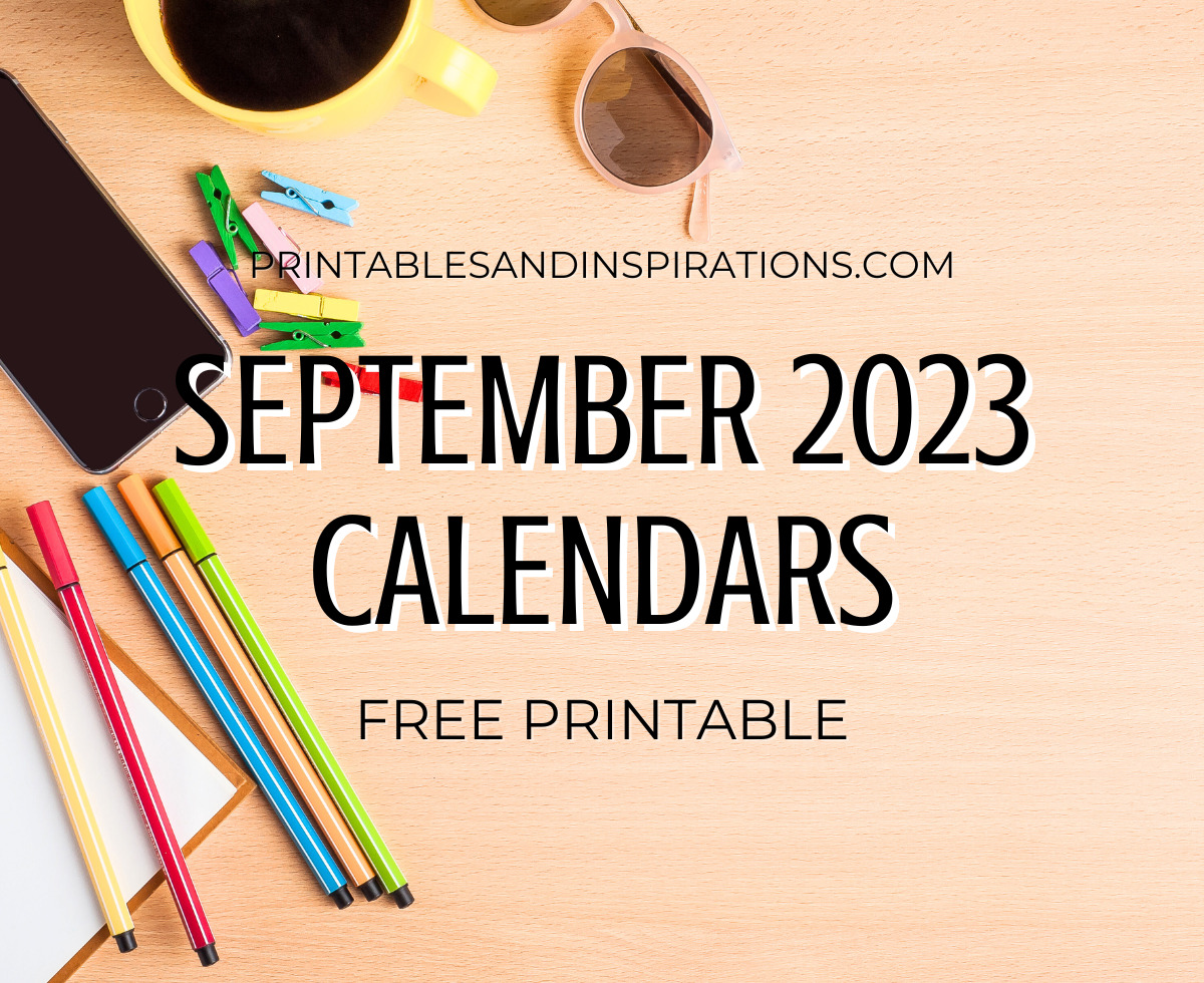 September 2023 Calendar Free Printable - Printables and Inspirations