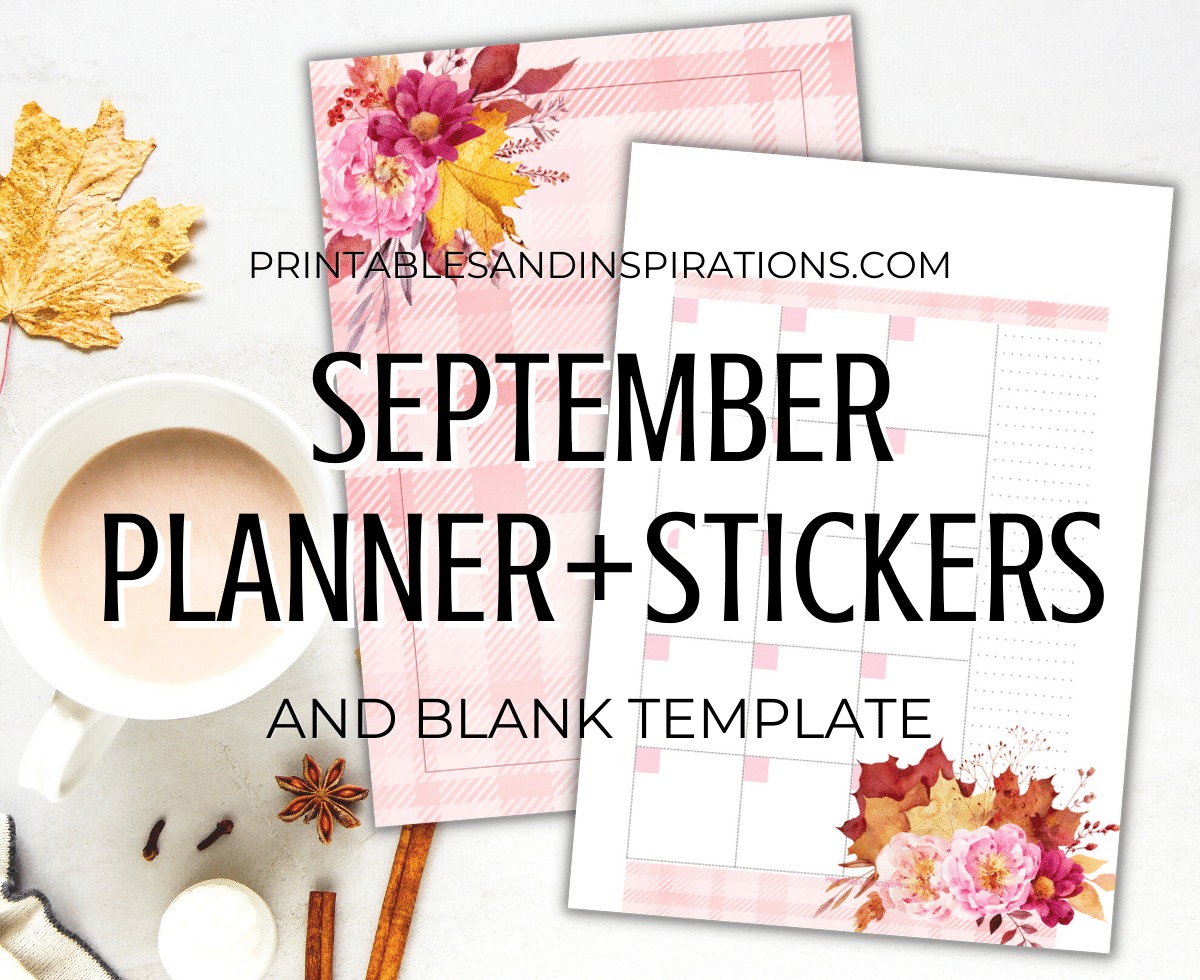 September Autumn Planner + Stickers - free printable bullet journal, autumn or fall planner, floral planner #freeprintable #bulletjournal #planneraddict #printablesandinspirations #autumn