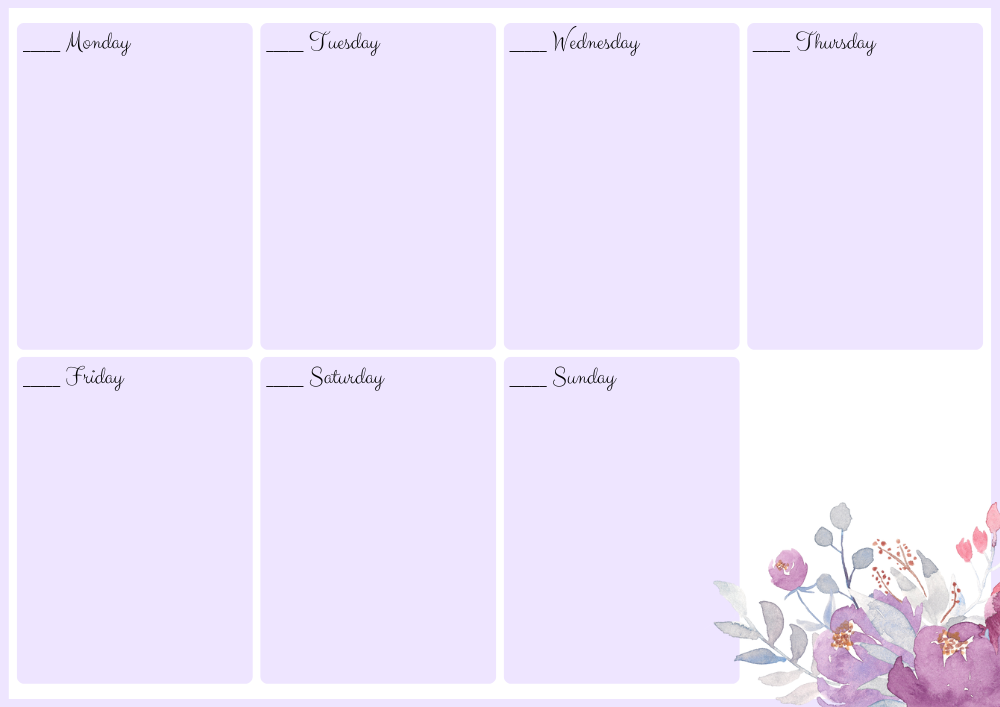 2025 2026 Free Printable Weekly Planner List - Printables and Inspirations