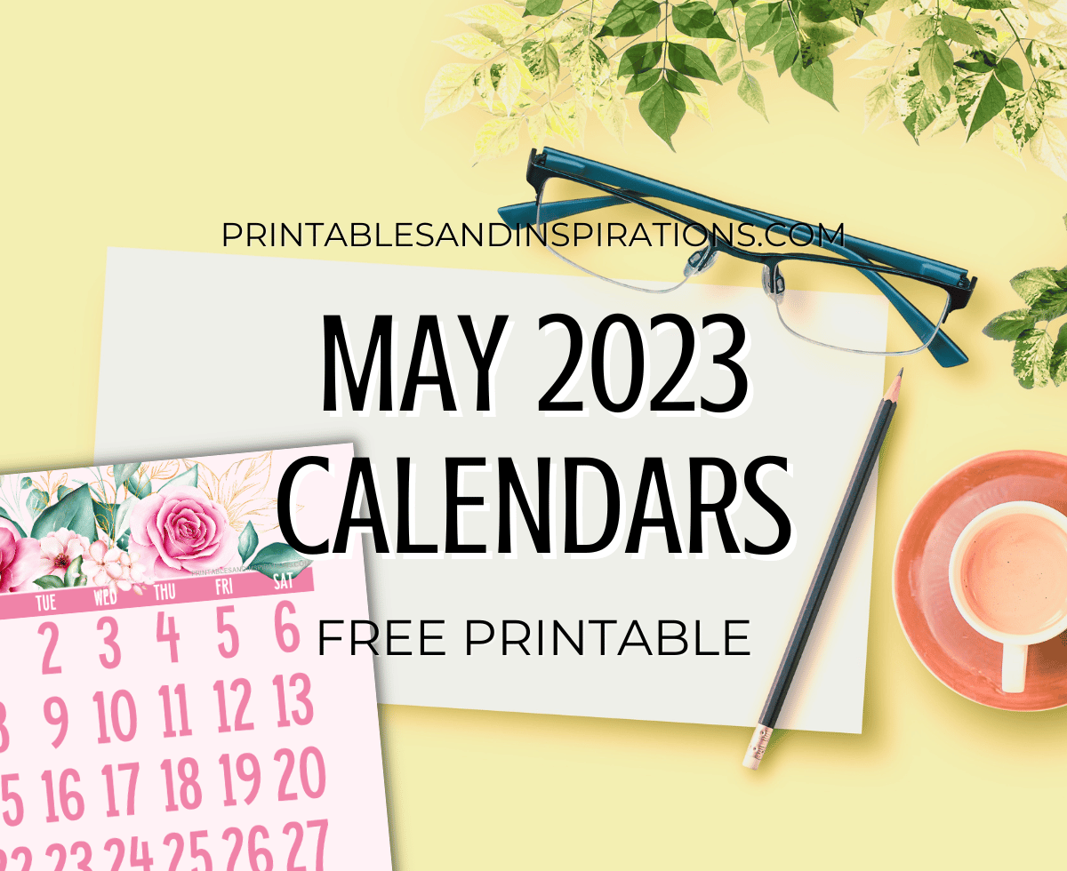 MAY 2023 calendar free printable monthly planner - You may also download the complete 2023 calendar PDF #printablesandinspirations #freeprintable
