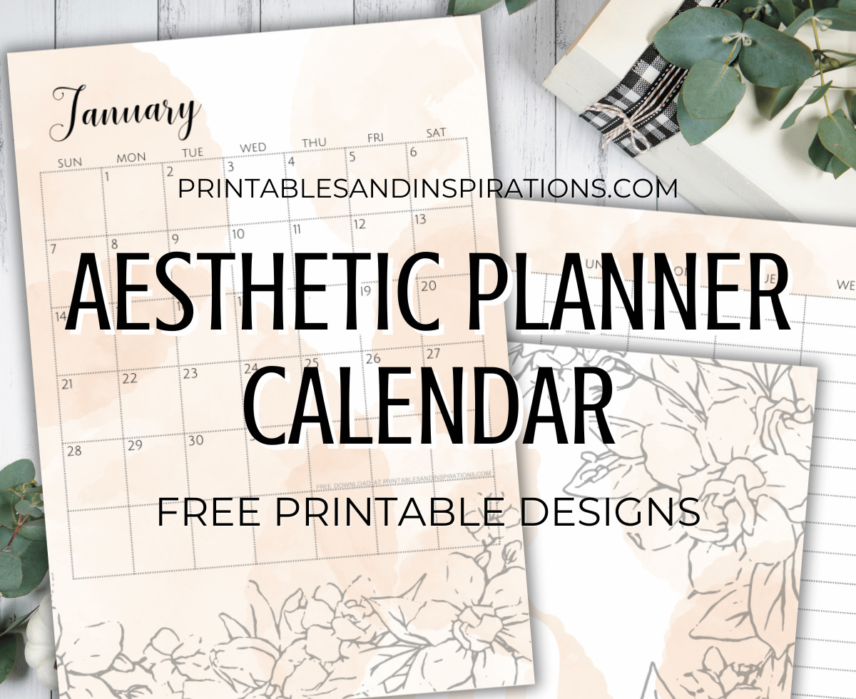 Free 2023 2024 aesthetic monthly calendar planner printable PDF - nude or beige calendar with neutral or Korean aesthetic - #printablesandinspirations #2024calendar #freeprintable