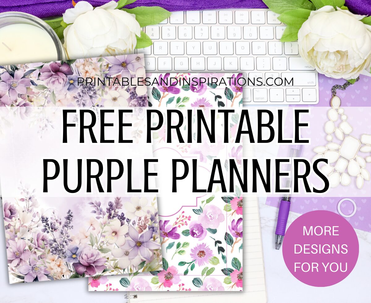 purple planner pages, free printable planners, weekly planner, purple calendar, bullet journal pages, mini planner