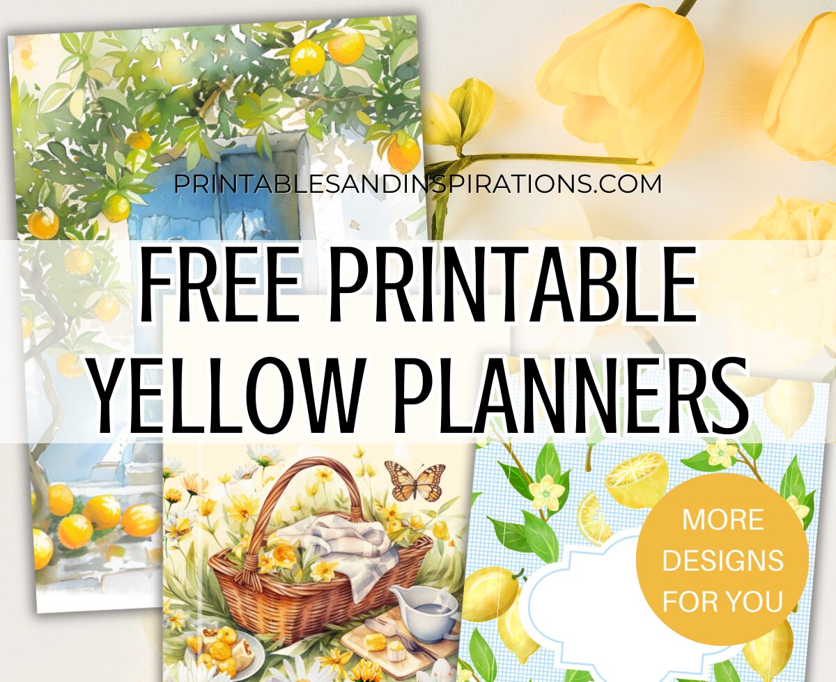 Free printable yellow planner template - bullet journal printable yellow summer tropical theme #bulletjournal #planneraddict #printablesandinspirations #freeprintable