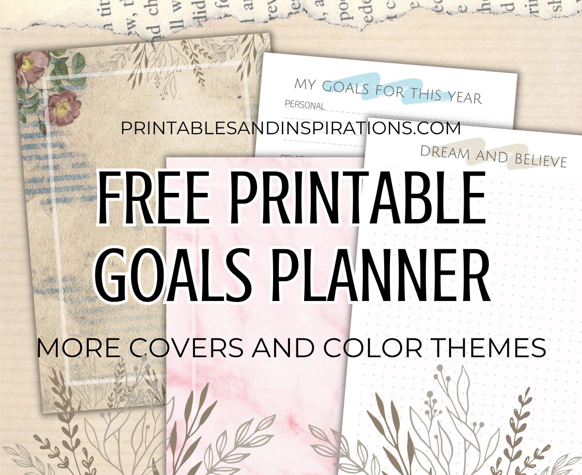 Free Printable 2026 Goal Setting Planner PDF - best goal setting journal for your DIY planner, goals planner, passion planner. #freeprintable #printablesandinspirations #goalsetting #diyplanner #planneraddict